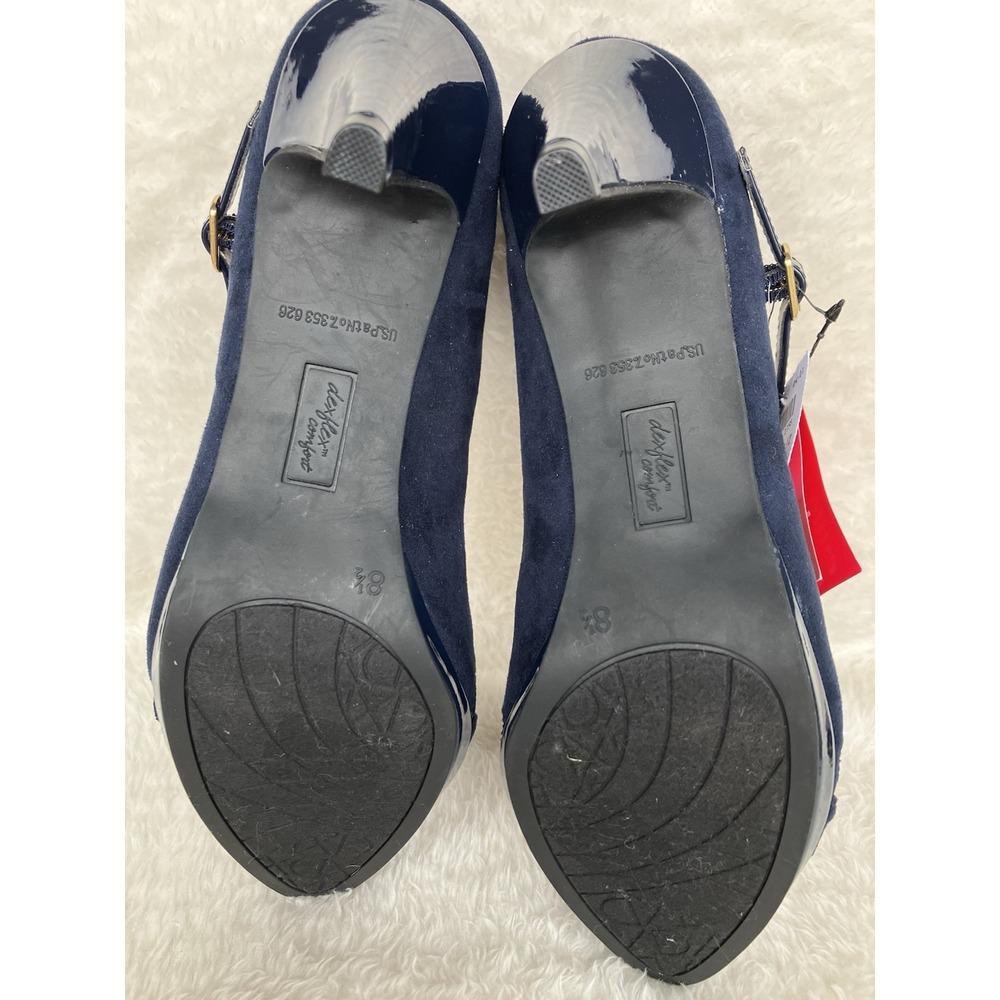 Dexflex Comfort Mary Jane Style Shoes In Navy Sz 8 1/2 - Picture 6 of 6